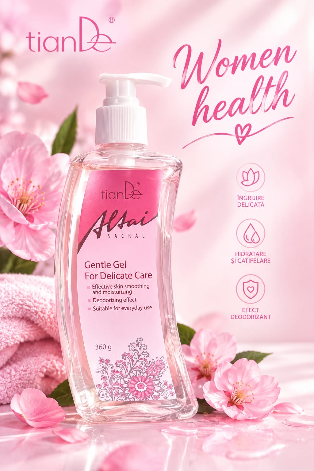 Gel intim pentru îngrijire delicată. 360g  Cod  64404