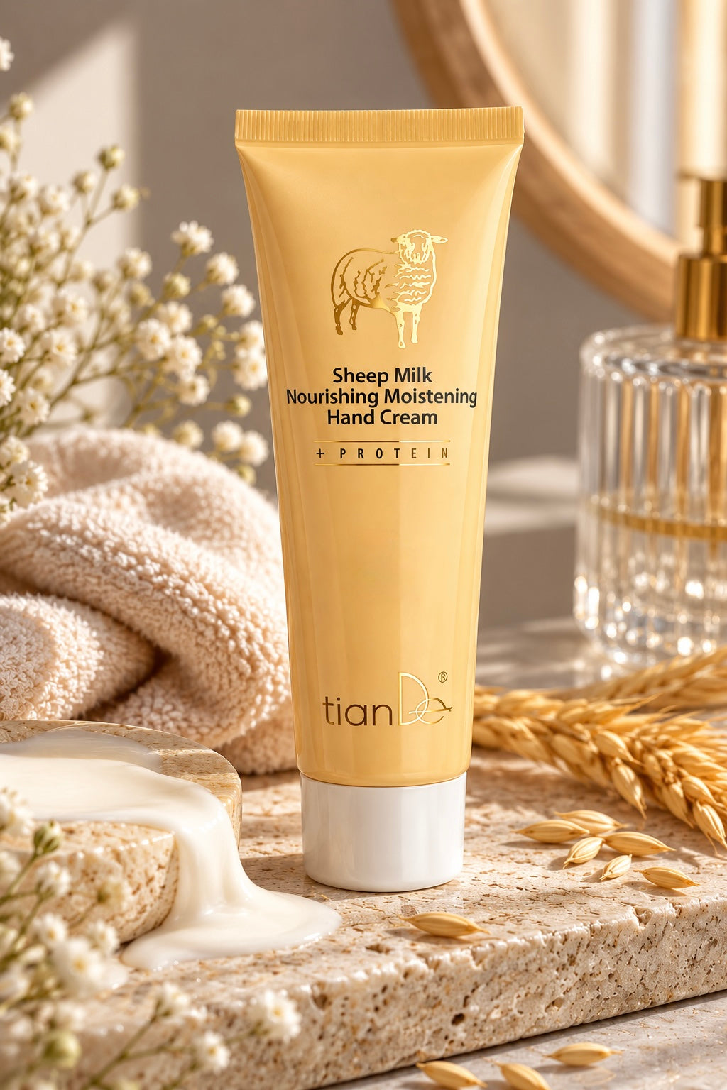 Cremă de mâini nutritivă și hidratantă cu lapte de oi, 80ml  Cod 40105
