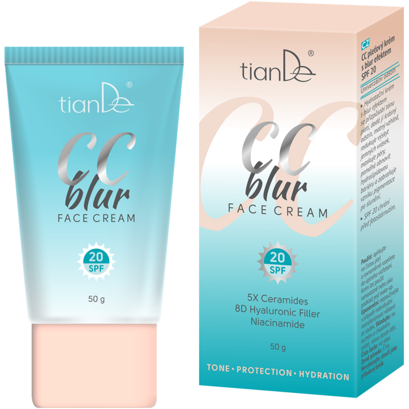 Cremă CC pentru față cu efect de Blur, SPF 20, 50g  Cod 10114