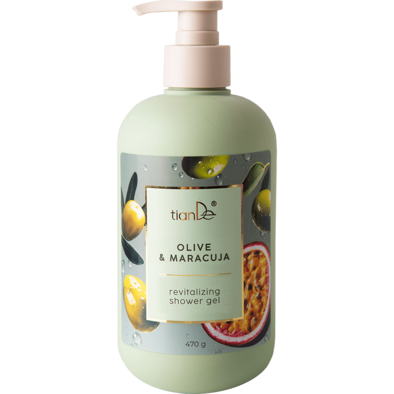 Gel de duș revitalizant cu Măsline și Maracuja, 470g  Cod 30162-2