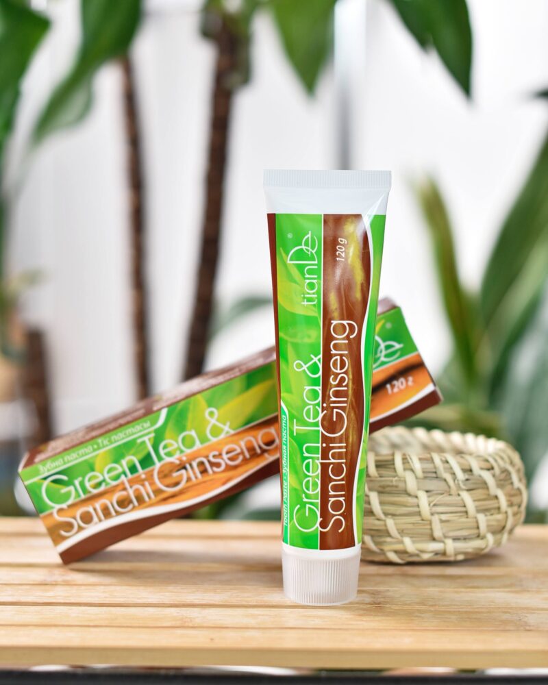 Pastă de dinți cu Ceai verde și Sanci Ginseng, 120g  Cod 60144